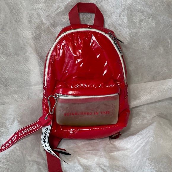 Tommy Hilfiger Logo Strap Vinyl Mini Backpack - Picture 1 of 4